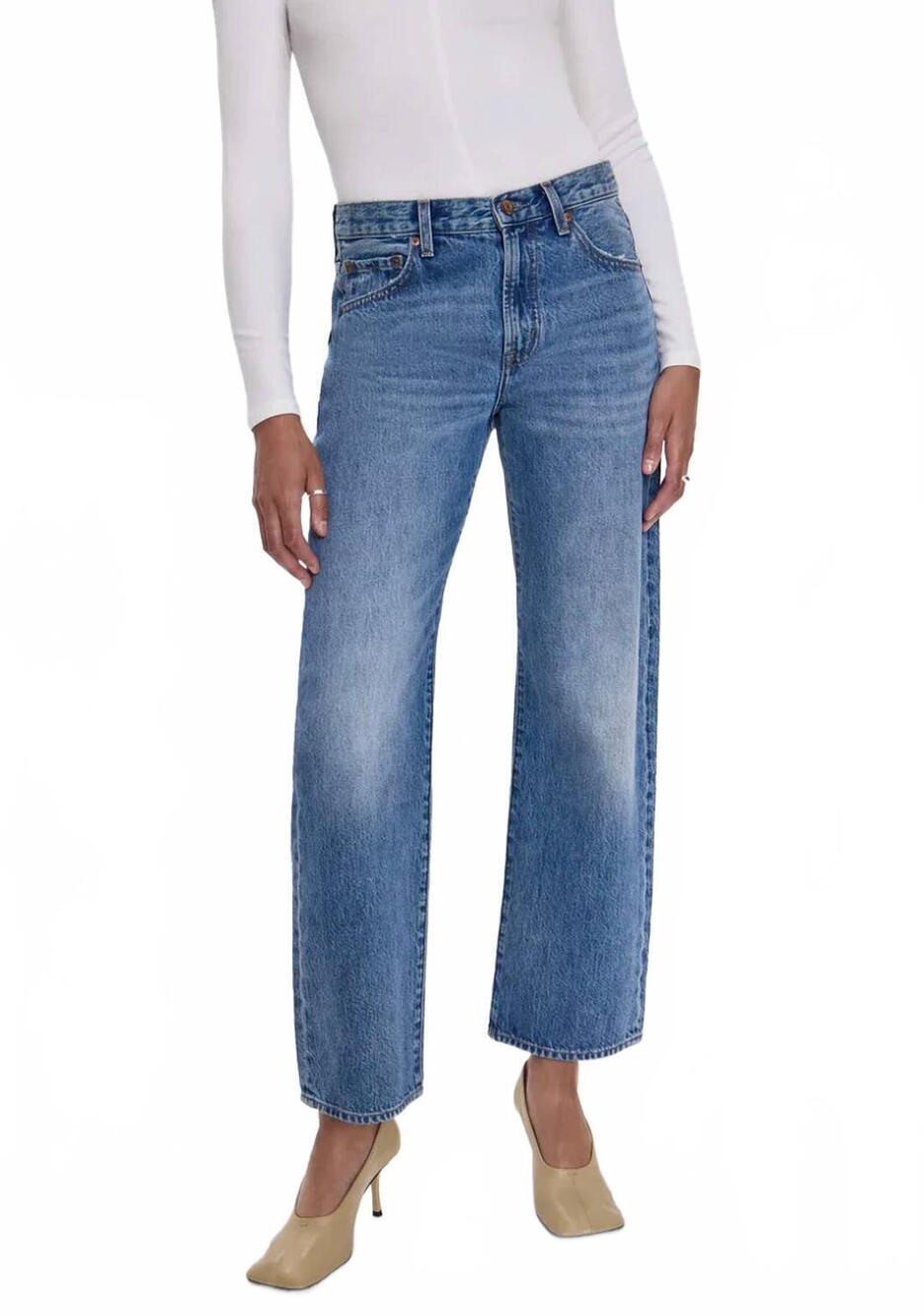 NEW PISTOLA lexi bowed straight leg jeans in metropolis